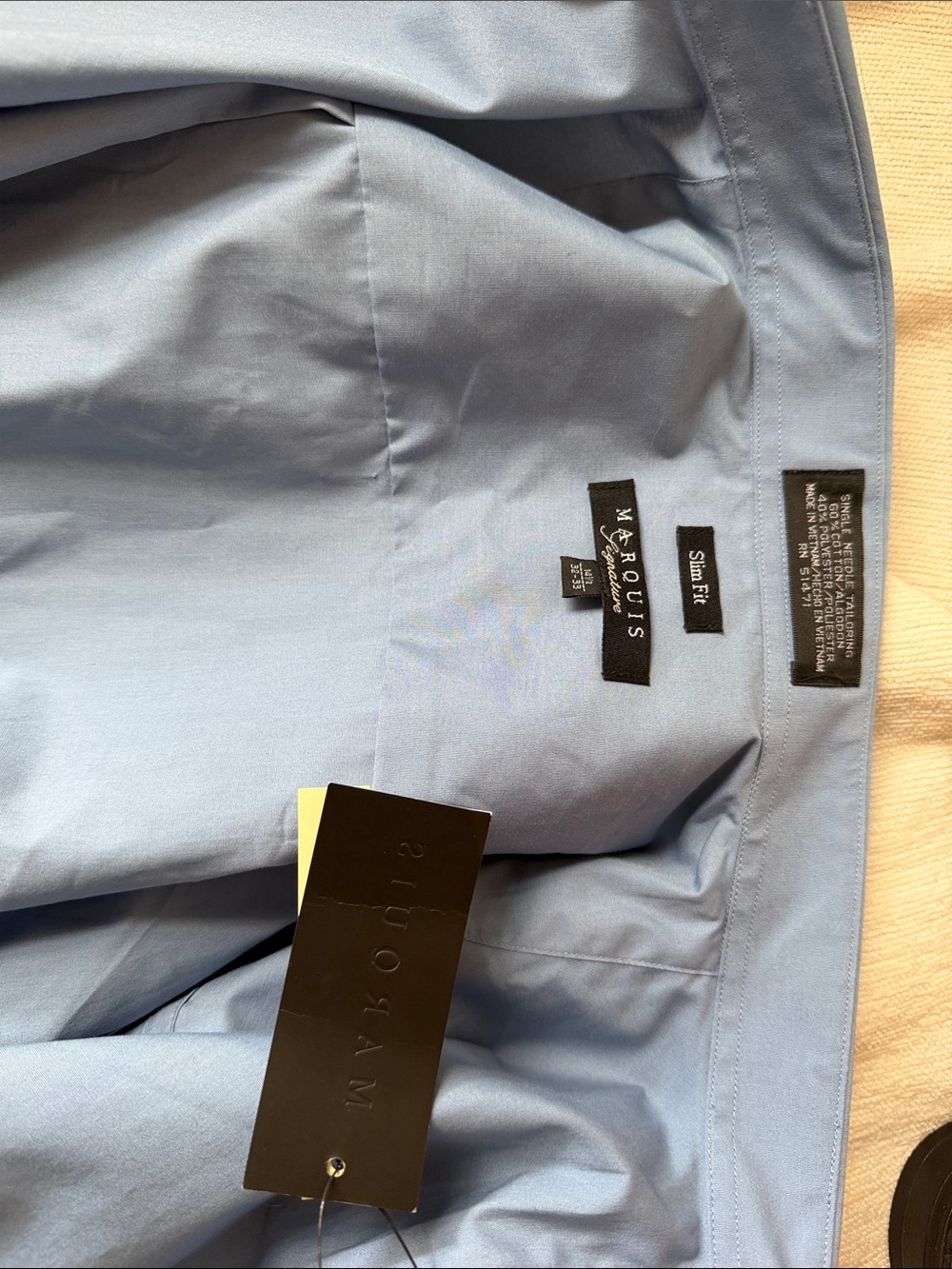 Marquise Light Blue Men's Dress Shirt - Slim Fit
